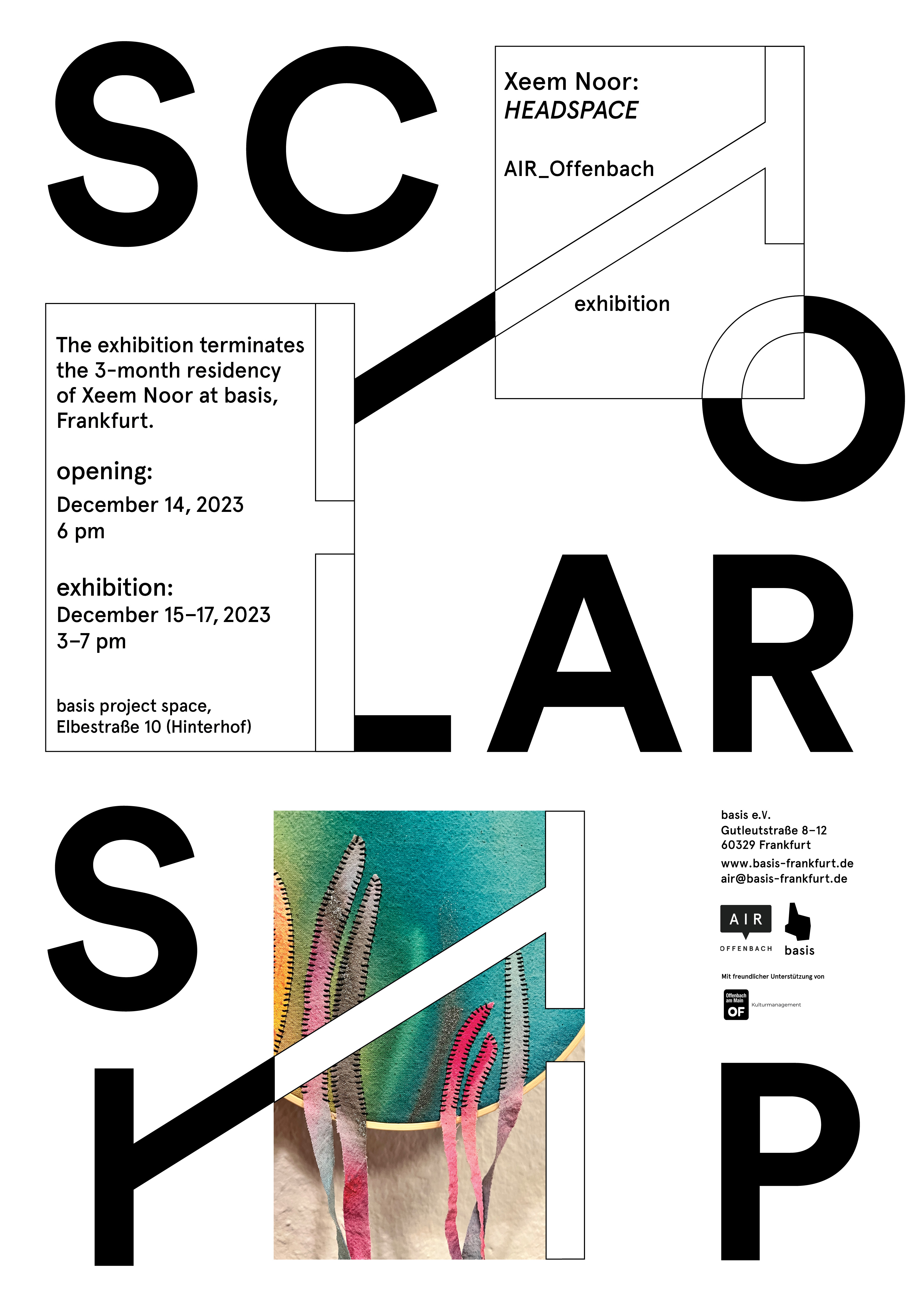 Poster, Xeem Noor, HEADSPACE at basis project space, 2023