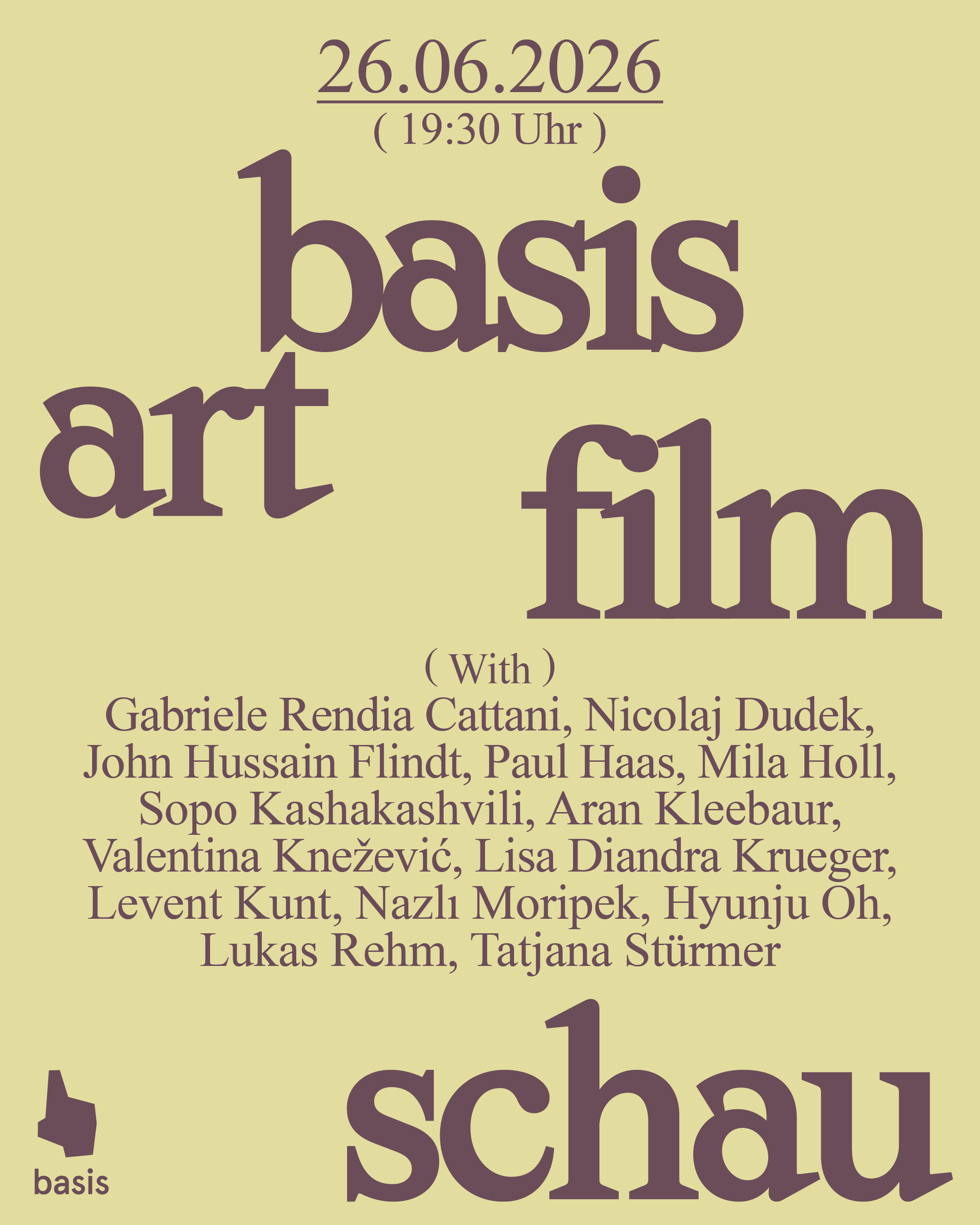 Poster, basis Art Film Schau, 2026