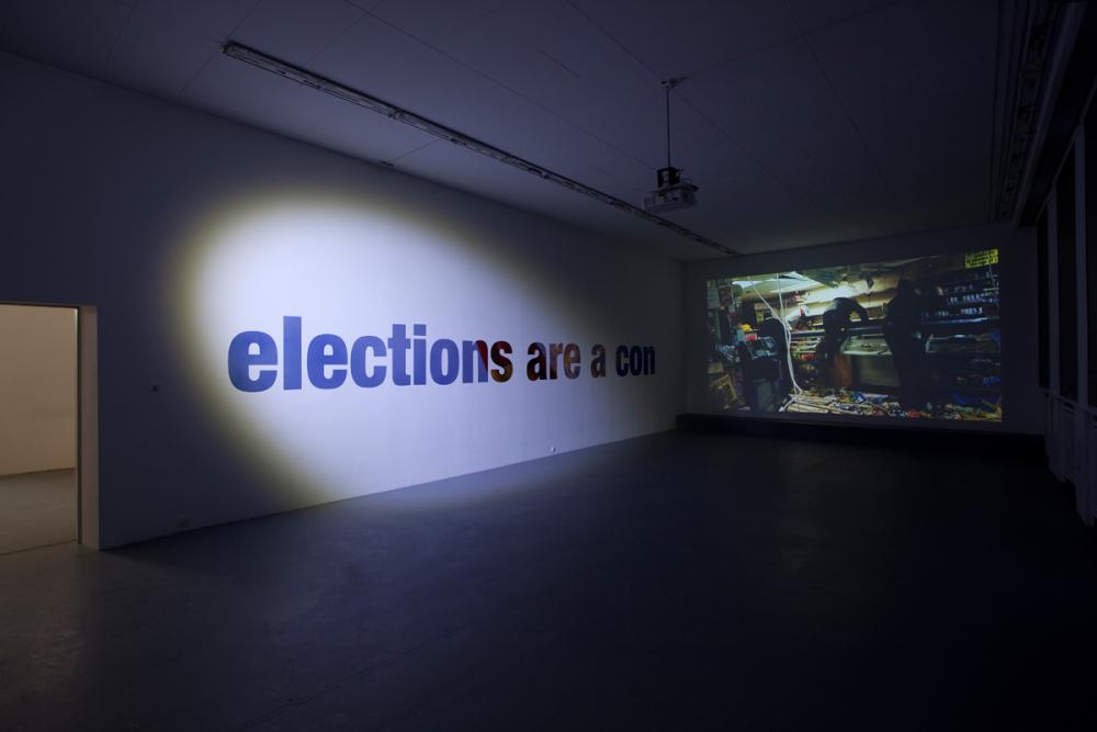 Oliver Ressler - »Nach der Krise ist vor der Krise«, Installation view, basis 2012, photo: Cem Yücetas