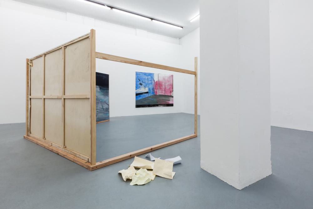  Installation View, Parfümiert mit Dynamit - Sommerschau der Studios, Sabine Rak, basis 2015, Foto: Frithjof Kjer