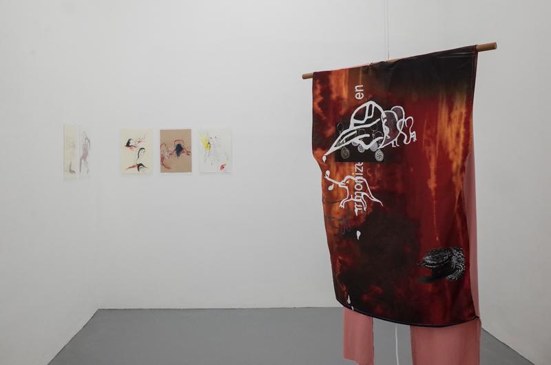 Ani Schulze, Montur #3 and Durst, installation view basis, photo: Inga Danysz