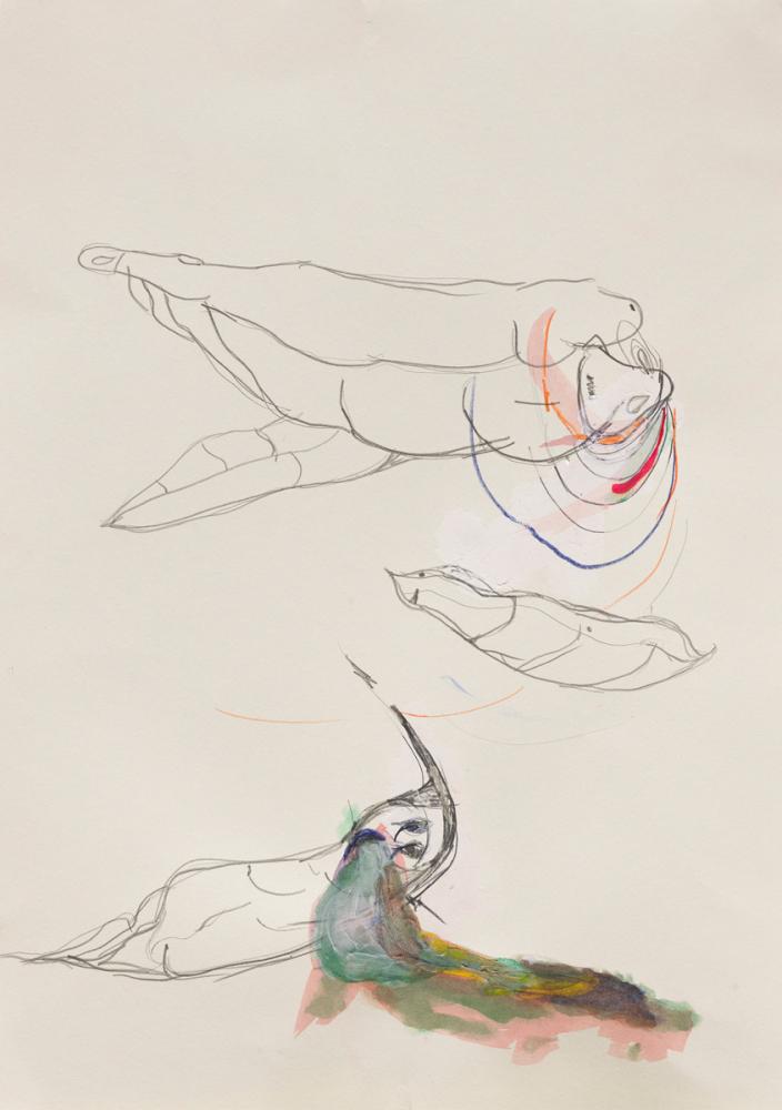 Ani Schulze, Durst, series of drawings, 2020, copyright the artist