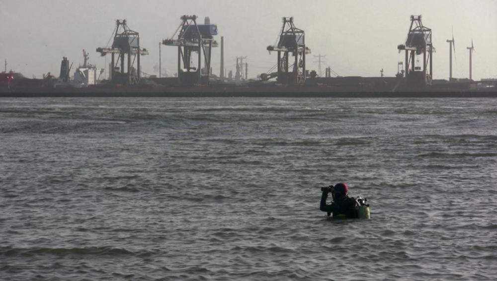 Klara Hobza The Great Entry, 2012, videostill, from the series: Diving Through Europe 1-channel video, 2’22’ Courtesy Soy Capitán, Berlin