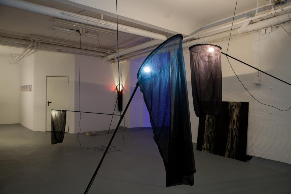 Installation view, There must be moths - William Drummond, basis 2017