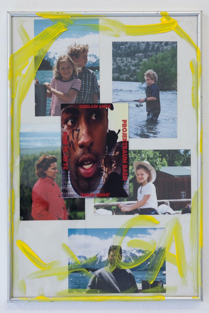 Ghislain Amar, Laser print on photo frame, acrylic paint 2016