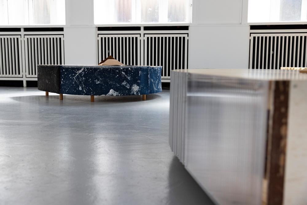 Markus Zimmermann, Bänke, Detail,  2024, Restmaterialien© basis e.V., photo: Angelika Zinzow